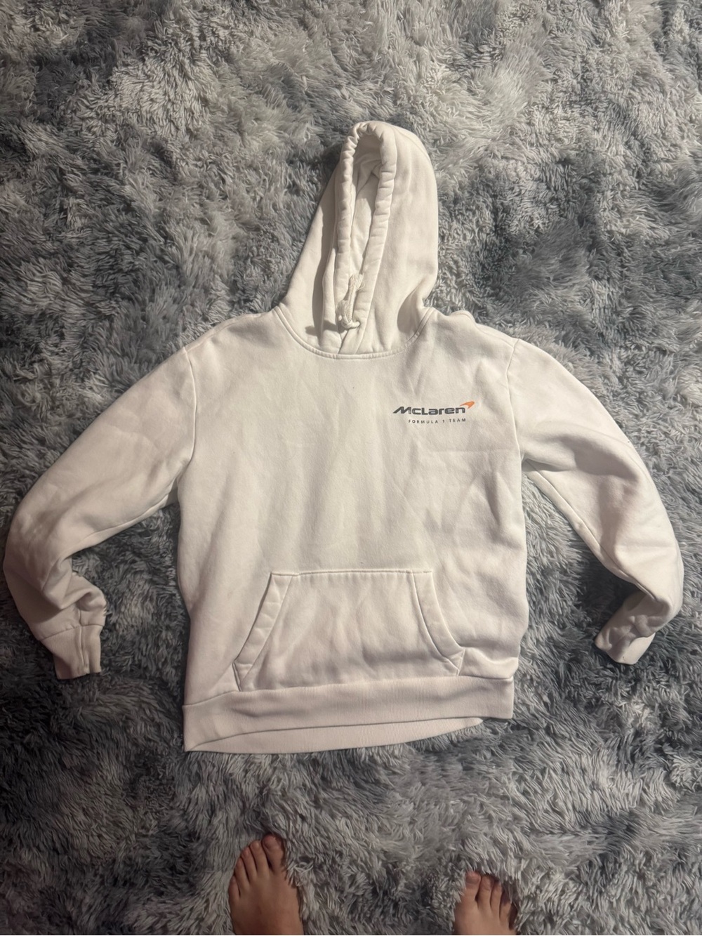 White Men's Pullover Hoodie